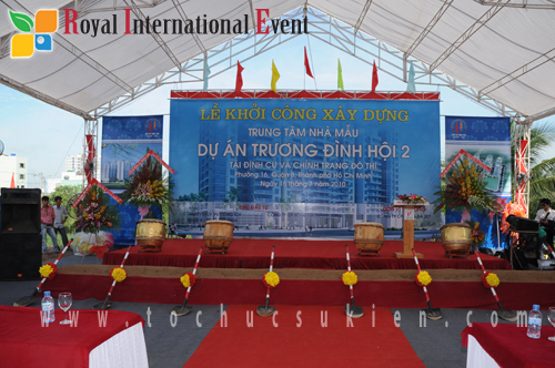 Tổ chức sự kiện: Lễ khởi công xây dựng Trung tâm nhà mẫu - Dự án Trương Đình Hội 2 -8 