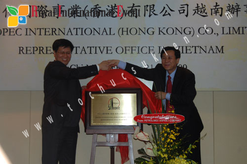 Tổ chức sự kiện Lễ khai trương VP đại  diện tại VN Công ty CP Dầu khí hóa chất Trung Quốc - Khách sạn Caravelle 13