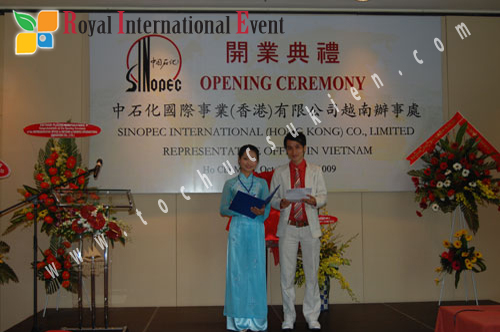 Tổ chức sự kiện Lễ khai trương VP  đại diện tại VN Công ty CP Dầu khí hóa chất Trung Quốc - Khách sạn  Caravelle 6