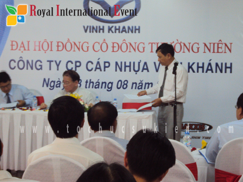 Tổ chức sự kiện Đại hội cổ đông thường niên Công ty Vĩnh Khánh 8